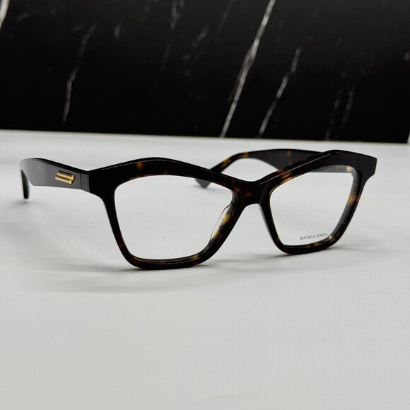 NEW BOTTEGA VENETA BV1096O 002 CAT EYE HAVANA WOMEN EYEGLASSES - Picture 4 of 11